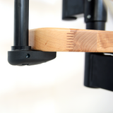 Scara Lumia - lemn fag lacuit + otel, sistem alternant